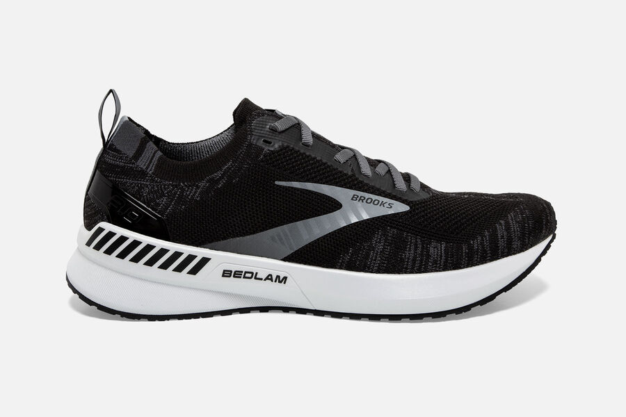 Bedlam 3 Road Brooks Running Shoes NZ Womens - Black/White - FUTZMB-415